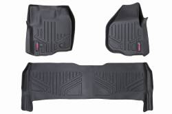 ROUGH COUNTRY FLOOR MATS FR & RR | RAISED FR PEDAL | FORD SUPER DUTY (12-16)