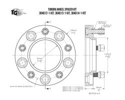 TRAIL-GEAR | ALL-PRO | LOW RANGE OFFROAD - Trail Gear Tundra Wheel Spacer Kits, 5x150mm *Choose Width* - 3040XX-1-KIT - Image 4