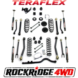 TeraFlex Jeep Wrangler JK 4" Lift Kit w/ 8 FlexArms, Trackbar & 9550 Shocks *Select Model*  - 1451403-1451400