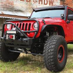 Motobilt - MOTOBILT JK STUBBY FRONT BUMPER WITH GRILL HOOP / STINGER - MB1006-L - Image 3