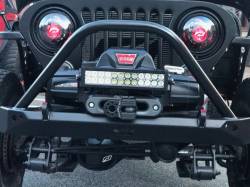 Jeep Wranger CJ 55-86 - Front Bumpers & Stingers - Motobilt - MOTOBILT JEEP CJ MID WIDTH FRONT BUMPER WITH STINGER - MB1019-S