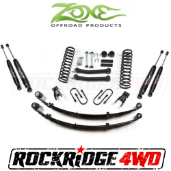 Zone Offroad 4.5" Jeep Cherokee XJ 84-01 Suspension Lift Kit with Rear Leaf Springs - J23/J24