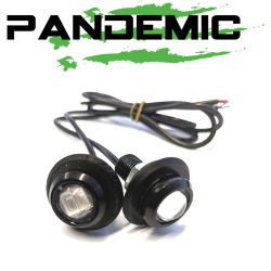 Pandemic Jeep JK Tailgate Plugs - Integrated LED 3rd Brake Lights - Pair - PAN-P-4