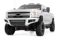 Rough Country CHEVY MESH GRILLE W/ DUAL 12IN BLACK SERIES LEDS (11-14 SILVERADO HD) - 70155