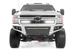 Rough Country - Rough Country CHEVY MESH GRILLE W/ DUAL 12IN BLACK SERIES LEDS (11-14 SILVERADO HD) - 70155 - Image 2