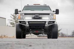 Rough Country - Rough Country CHEVY MESH GRILLE W/ DUAL 12IN BLACK SERIES LEDS (11-14 SILVERADO HD) - 70155 - Image 7