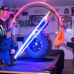 5150 Whips - One (Single) 5150 Brand 187 LED Whip w/ Bluetooth Control & Magnetic Quick Release Base | Includes Black 5150 Safety Flag - 2' Length - Image 6
