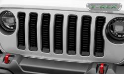 T-Rex Grilles - T-REX Jeep Wrangler JL - Billet Series - 3/16" Thick Laser Cut Aluminum - Insert Bolts-On Behind Factory Grille - Black Powder Coat Finish - 6204931 - Image 2