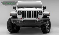 T-Rex Grilles - T-REX Jeep Wrangler JL - Billet Series - 3/16" Thick Laser Cut Aluminum - Insert Bolts-On Behind Factory Grille - Black Powder Coat Finish - 6204931 - Image 4