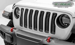 T REX Jeep Wrangler JL - Billet Series - 3/16' Thick Laser Cut Aluminum - Insert Bolts-On Behind Factory Grille - Brushed Finish Face - 6204933