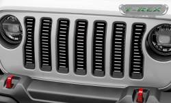 T-Rex Grilles - T REX Jeep Wrangler JL - Billet Series - 3/16' Thick Laser Cut Aluminum - Insert Bolts-On Behind Factory Grille - Brushed Finish Face - 6204933 - Image 2
