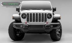 T-Rex Grilles - T REX Jeep Wrangler JL - Billet Series - 3/16' Thick Laser Cut Aluminum - Insert Bolts-On Behind Factory Grille - Brushed Finish Face - 6204933 - Image 4