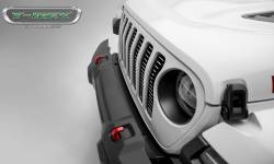 T-Rex Grilles - T REX Jeep Wrangler JL - Billet Series - 3/16' Thick Laser Cut Aluminum - Insert Bolts-On Behind Factory Grille - Brushed Finish Face - 6204933 - Image 7