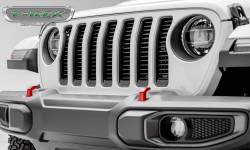 T-Rex Grilles - T REX Jeep Wrangler JL - Billet Series - 3/8" Thick Round Billet Stock - Insert Bolts-On Behind Factory Grille - Black Powder Coat Finish - 6204941 - Image 2