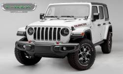 T-Rex Grilles - T REX Jeep Wrangler JL - Billet Series - 3/8" Thick Round Billet Stock - Insert Bolts-On Behind Factory Grille - Black Powder Coat Finish - 6204941 - Image 3