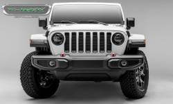 T-Rex Grilles - T REX Jeep Wrangler JL - Billet Series - 3/8" Thick Round Billet Stock - Insert Bolts-On Behind Factory Grille - Black Powder Coat Finish - 6204941 - Image 4