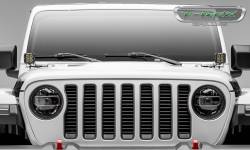 T-Rex Grilles - T REX Jeep Wrangler JL - Billet Series - 3/8" Thick Round Billet Stock - Insert Bolts-On Behind Factory Grille - Black Powder Coat Finish - 6204941 - Image 5