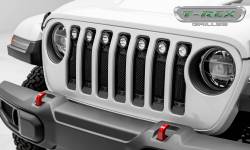 T REX Jeep Wrangler JL - STEALTH Torch Series w/ (7) 2" Round LED Lights - 1 Piece Frame & Formed Wire Mesh - 6314931-BR