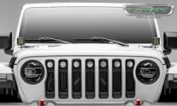 T-Rex Grilles - T REX Jeep Wrangler JL - Torch Series w/ (7) 2" Round LED Lights - 1 Piece Frame & Formed Wire Mesh - Insert Bolts-On Behind Factory Grille - 6314941 - Image 4