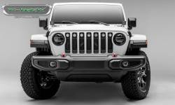 T-Rex Grilles - T REX Jeep Wrangler JL - ZROADZ Series w/ (7) 2" Round LED Lights - 1 Piece Laser Cut Steel - Insert Bolts-On Behind Factory Grille - Z314931 - Image 3