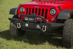 Rugged Ridge - Rugged Ridge SPARTAN BUMPER, FRONT, STANDARD ENDS, OVERRIDER; 07-18 WRANGLER JK - 11548.02 - Image 2