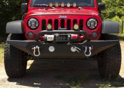 Rugged Ridge - Rugged Ridge SPARTAN BUMPER, FRONT, STANDARD ENDS, OVERRIDER; 07-18 WRANGLER JK - 11548.02 - Image 4