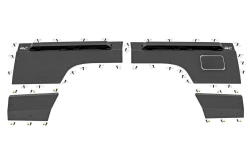 ROUGH COUNTRY Jeep Rear Upper and Lower Quarter Panel Armor (97-01 Cherokee XJ) - 10579 