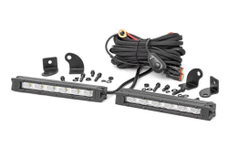 ROUGH COUNTRY 6-INCH SLIMLINE CREE LED LIGHT BARS (PAIR | BLACK SERIES) - 70406,70406BL