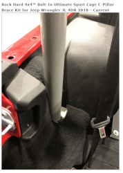 Rock Hard 4x4 - ROCK HARD 4X4™ BOLT-IN ULTIMATE SPORT CAGE C-PILLAR BRACE KIT FOR JEEP WRANGLER JL 4DR 2018 - Image 1