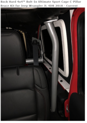 Rock Hard 4x4 - ROCK HARD 4X4™ BOLT-IN ULTIMATE SPORT CAGE C-PILLAR BRACE KIT FOR JEEP WRANGLER JL 4DR 2018 - Image 4