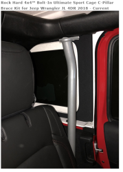 Rock Hard 4x4 - ROCK HARD 4X4™ BOLT-IN ULTIMATE SPORT CAGE C-PILLAR BRACE KIT FOR JEEP WRANGLER JL 4DR 2018 - Image 5