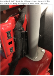 Rock Hard 4x4 - ROCK HARD 4X4™ BOLT-IN ULTIMATE SPORT CAGE C-PILLAR BRACE KIT FOR JEEP WRANGLER JL 4DR 2018 - Image 7
