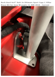 Rock Hard 4x4 - ROCK HARD 4X4™ BOLT-IN ULTIMATE SPORT CAGE C-PILLAR BRACE KIT FOR JEEP WRANGLER JL 4DR 2018 - Image 8