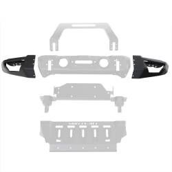 Smittybilt - Smittybilt Stryker Front Bumper Wings ONLY - 76731 - Image 1