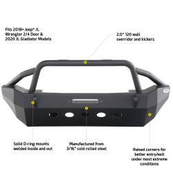 Smittybilt - Smittybilt GEN 1 XRC FRONT BUMPER | 18+ Jeep Wrangler JL & 20+ Jeep Gladiator JT | 77806 - Image 18