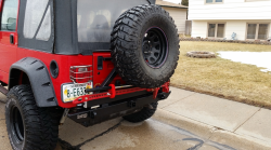 Rock Hard 4x4 - ROCK HARD 4X4™ PATRIOT SERIES REAR BUMPER WITH TIRE CARRIER FOR JEEP WRANGLER TJ, LJ, YJ AND CJ 1976 - 2006 - Image 4