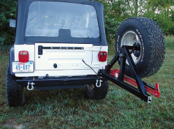 Rock Hard 4x4 - ROCK HARD 4X4™ PATRIOT SERIES REAR BUMPER WITH TIRE CARRIER FOR JEEP WRANGLER TJ, LJ, YJ AND CJ 1976 - 2006 - Image 5