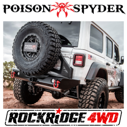 Poison Spyder - Poison Spyder Frame Mounted Tire Carrier with Camera Mount (Black) for 18+ Jeep Wrangler JL - Image 1