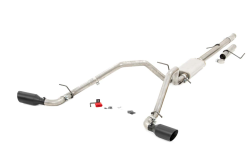 Rough Country - Rough Country DUAL CAT-BACK EXHAUST SYSTEM W/ BLACK TIPS (09-13 GM 1500 | 4.8L / 5.3L) - Image 1