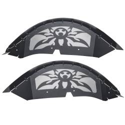 Poison Spyder JL Vented Rear Inner Fenders for 18+ Jeep Wrangler JL | Black Powdercoated Aluminum