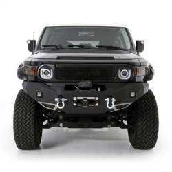 Smittybilt - Smittybilt M1 Toyota FJ Cruiser Winch Mount Front Bumper with D-ring Mounts and Light Kit - Image 1