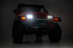 Rough Country - ROUGH COUNTRY HEADLIGHTS DRL HALO LED | 7" | JEEP WRANGLER TJ 4WD (1997-2006) - Image 7