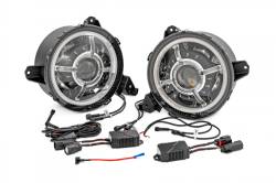 Rough Country - ROUGH COUNTRY HEADLIGHTS DRL HALO LED | 9" | JEEP GLADIATOR JT (20-22)/WRANGLER JL (18-22) - Image 13