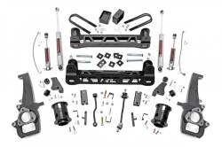 2006-08 Dodge 1/2 Ton Pickup - Rough Country - Rough Country - ROUGH COUNTRY 6 INCH LIFT KIT DODGE 1500 2WD (2006-2008)