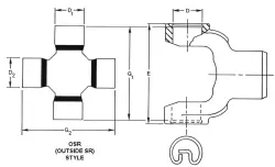 Dana Spicer - DANA SPICER AAM 12 Bolt 9.25" 1485 Front Axle U-Joint | 03-09 Dodge Ram Front - Image 2