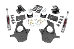 ROUGH COUNTRY 2 INCH LOWERING KIT 4 INCH REAR LOWERING | ALUM/STAMPED KNUCKLE | CHEVY/GMC 1500 (14-18)