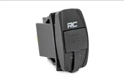 Rough Country - ROUGH COUNTRY USB SWITCH INSERT 2X1 WITH LOGO | BLUE BACK LIGHT - Image 2