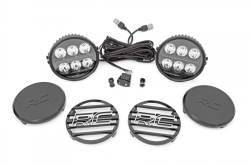 ROUGH COUNTRY BLACK SERIES LED LIGHT PAIR AMBER DRL | 6.5 INCH | ROUND