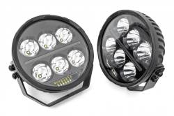 Rough Country - ROUGH COUNTRY BLACK SERIES LED LIGHT PAIR AMBER DRL | 6.5 INCH | ROUND - Image 3