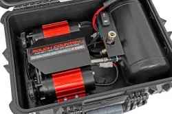 Rough Country - ROUGH COUNTRY PORTABLE TWIN MOTOR AIR COMPRESSOR W/CARRY CASE 12 VOLT | 150PSI | 6.16 CFM - Image 9